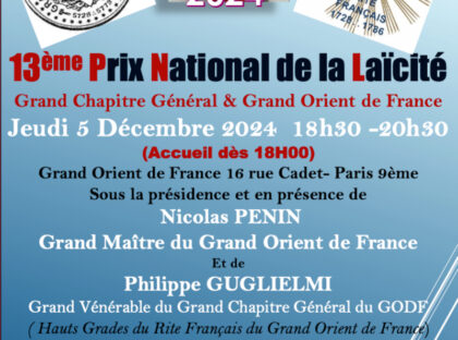 Prix laicite GCG GODF 2024